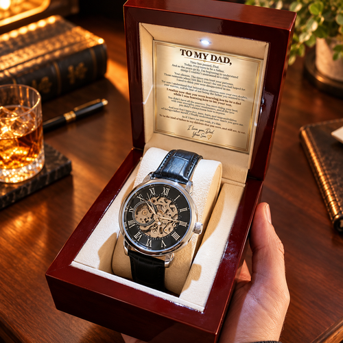 To My Dad From Your Son - Now I Understand - Openwork Automatic Watch