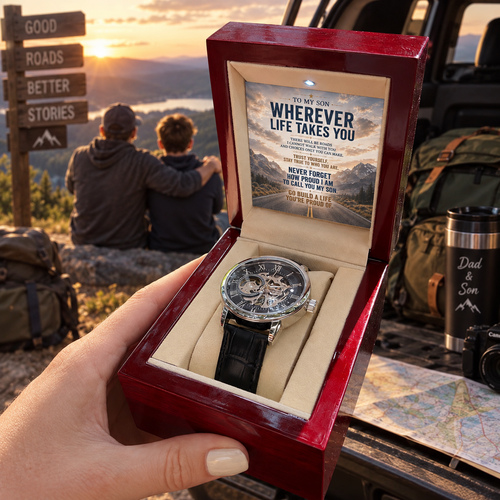To My Son – Wherever Life Takes You – Openwork Automatic Watch