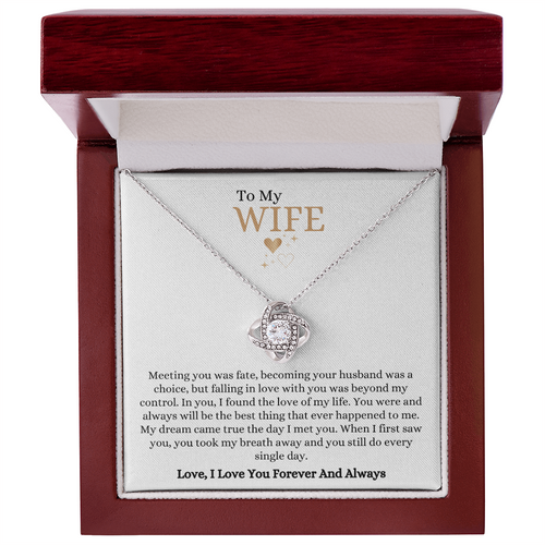 Gift for wife Necklace with heart-shaped pendant in elegant wooden box by ShineOn Fulfillment