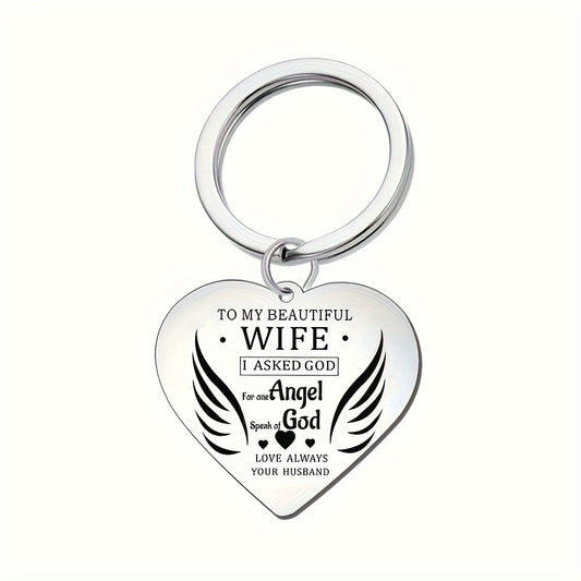 Metal Key Chain Bag & Backpack Charm – Perfect Valentine's Day, Wedding Anniversary Gift for Wife