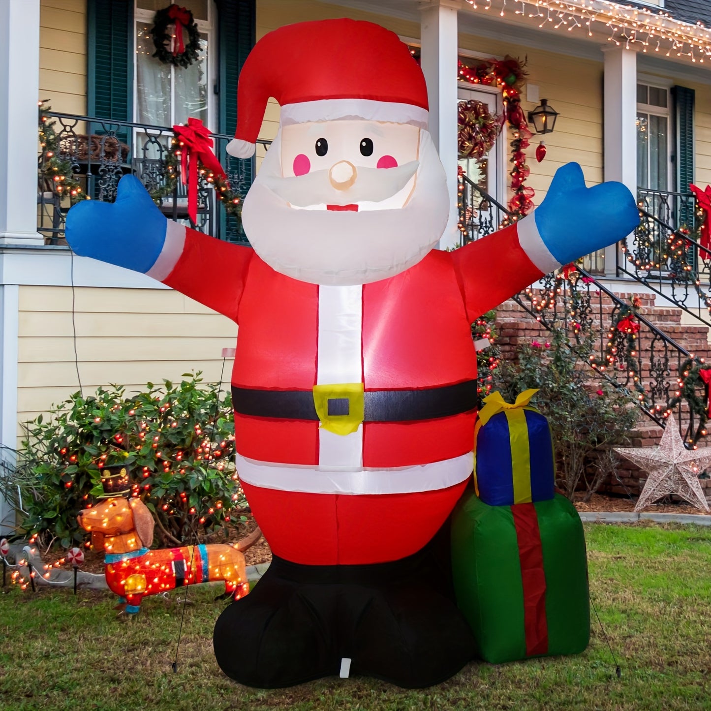 5ft Christmas Inflatable Santa Claus - Festive Blow-Up Holiday Decoration for Indoor/Outdoor Use