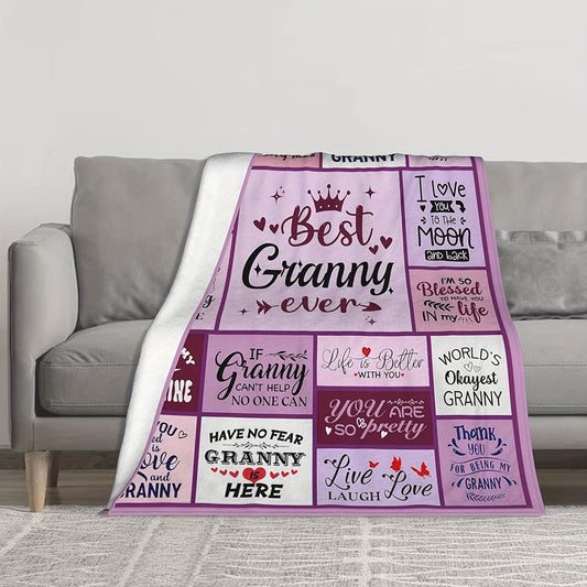 Best Grandma Ever Blanket – Heartwarming 60x80 Gift for Birthdays, Mother’s Day, and Christmas