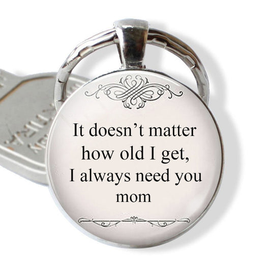 I Need You Mom: Keychain Pendant Fashion Vintage Car Keyring Ornament Bag Purse Charm Accessories Mothers Day Gifts