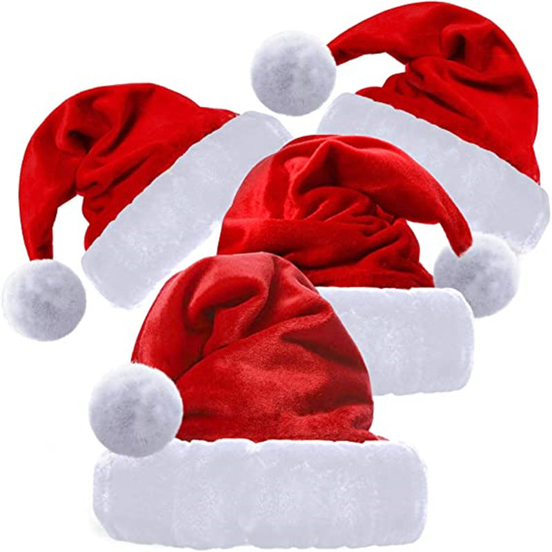 Soft Plush Santa Red Christmas Hat - Cozy Festive Decoration & Party Essential - Available in 1pc, 2pcs, or 3pcs