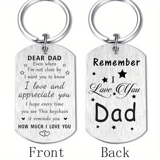 To my Dear Dad: Remember I Love You Dad Keychain For Men, Birthday Gift For Dad, Meaningful Father's Day Gift From Daughter Son