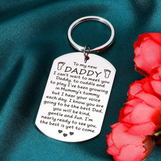 for New Dad, or Future Daddy-to-Be | Keepsake for Pregnancy Announcements, Birthday, Christmas, Baby from Bump, Unborn Son or Daughter