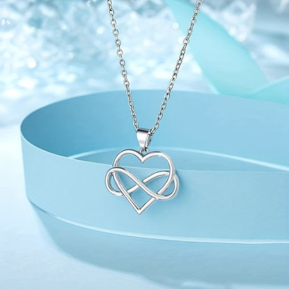 To my Bonus Mom: Infinite Heart Necklace With Blessing Card Step Mom Gifts For Mother's Day Gift