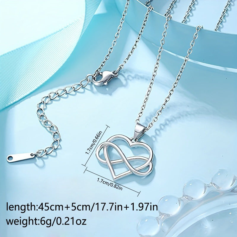 To my Bonus Mom: Infinite Heart Necklace With Blessing Card Step Mom Gifts For Mother's Day Gift