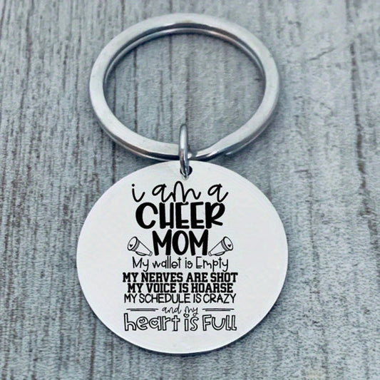 Cheer Mom: Keychain Metal Key Ring Purse Handbag Car Charm Earphone Accessory Christmas/halloween/Thanksgiving Day