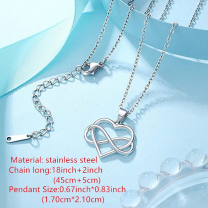 Grandmother & Granddaughter Infinity Heart Necklaces – A Timeless Gift for Grandma and Granddaughter, Perfect for Birthdays and Christmas