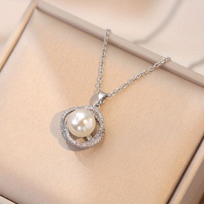 "To My Grandma" Pearl Necklace – A Thoughtful Gift for Grandmothers: Perfect for Christmas, Birthdays, and Special Occasions