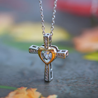 Creative Love Cross Pendant Necklace - Elegant Gift for Daily Wear, Christmas, Valentine’s Day, and Special Occasions