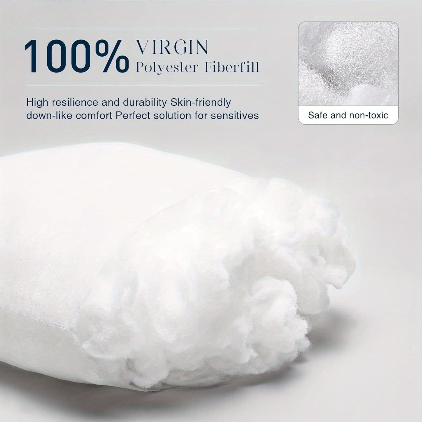 100% Virgin Fiber Phantoscope Pillow Inserts – Hypoallergenic, Soft & Plush for Home Decoration