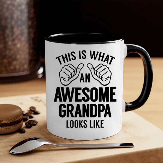 “This Is What an Awesome Grandpa Looks Like” 11oz Ceramic Coffee Mug - Perfect Gift for a Proud Grandpa