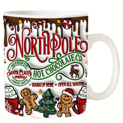 Christmas Gift Coffee Mug – Novelty Ceramic Coffee Cup for Men & Women | Perfect for Hot & Cold Drinks, Office, Home, Kitchen, Coffee Bar Decor