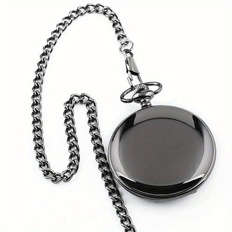 Cherished Grandpa Quartz Pocket Watch with Keychain - 'I Love You Forever' Engraved, Timeless Gift for Grandfather