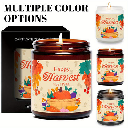 Happy Harvest Scented Candle – Perfect Fall Gift for Thanksgiving & Home Decor