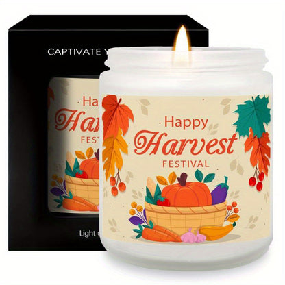 Happy Harvest Scented Candle – Perfect Fall Gift for Thanksgiving & Home Decor