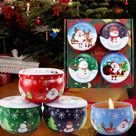 4pcs Scented Candle Set - Perfect Christmas Gifts for Women, Mom, Wife, and Colleagues