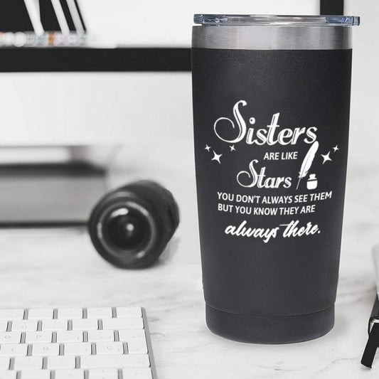 20oz Insulated Stainless Steel Tumbler - Thoughtful Gift for Sisters, Friends, and Loved Ones, Ideal for Birthdays, Holidays & More