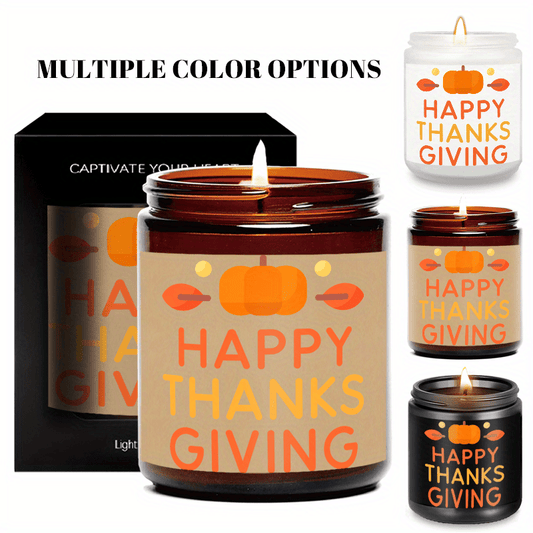 Thanksgiving Aromatherapy Candle – Multiple Colors, Perfect for Home Decor