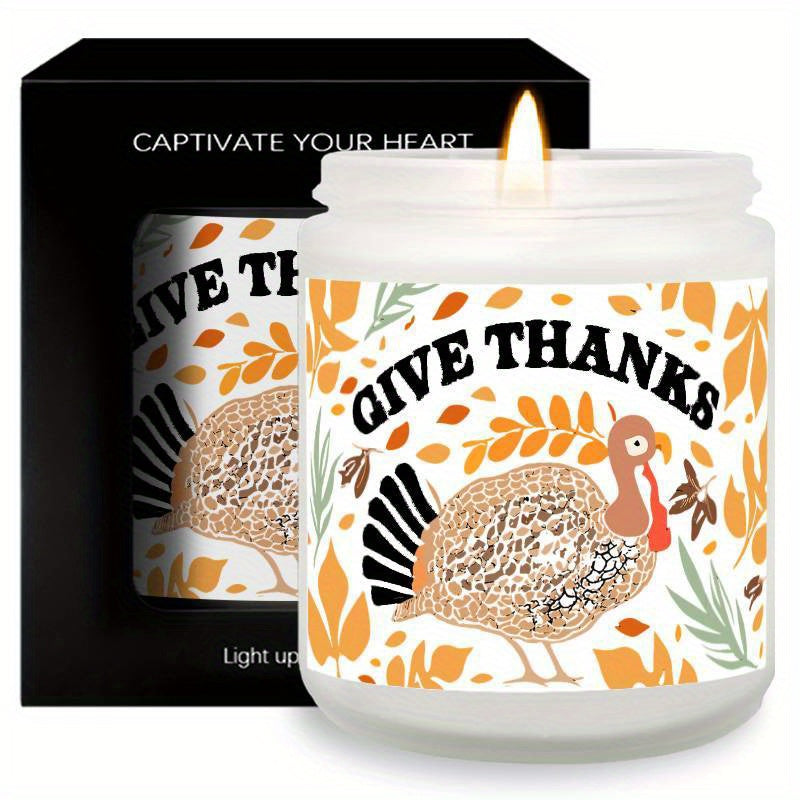 Fall-Themed Candle Set – Turkey Design Candles for Thanksgiving Decorations