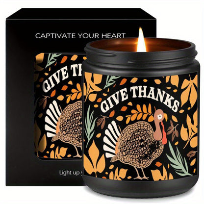 Fall-Themed Candle Set – Turkey Design Candles for Thanksgiving Decorations