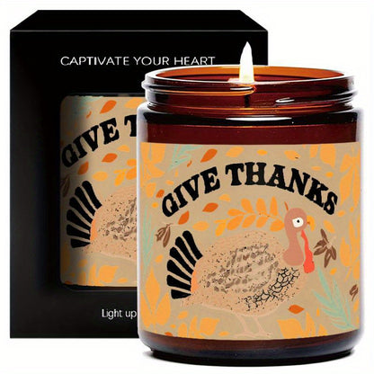 Fall-Themed Candle Set – Turkey Design Candles for Thanksgiving Decorations