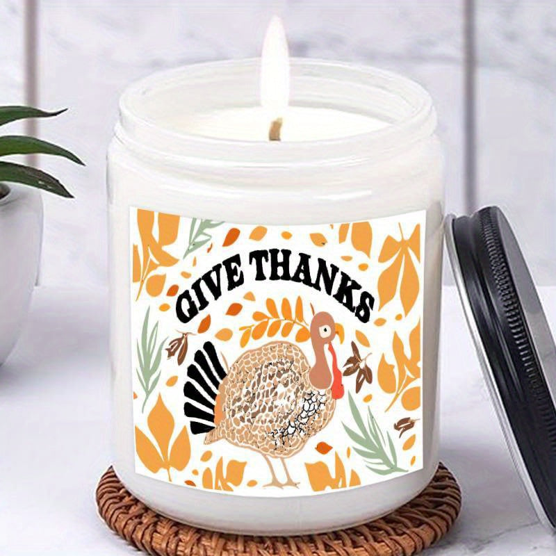 Fall-Themed Candle Set – Turkey Design Candles for Thanksgiving Decorations