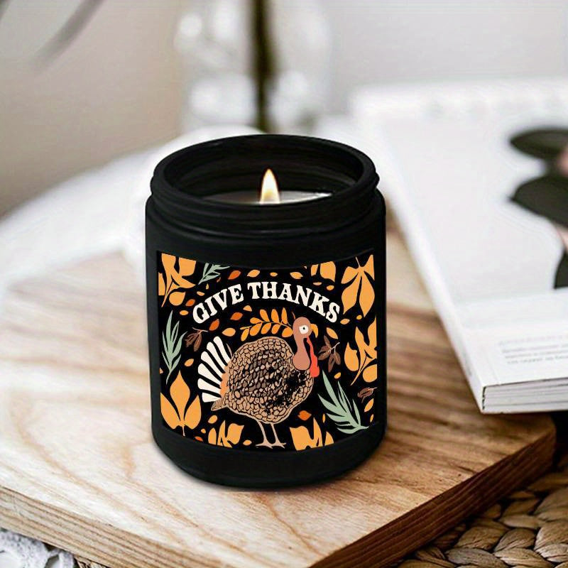 Fall-Themed Candle Set – Turkey Design Candles for Thanksgiving Decorations