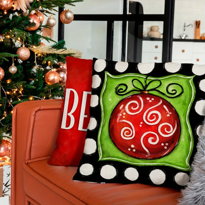 4-Piece Christmas Pillow Covers – Festive Decorative Linen Cushion Covers for Home & Party Decor (18x18")