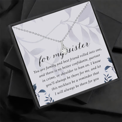 Sisters Pendant Necklace in Gift Box - Elegant Jewelry for Sisters, Perfect for Birthdays, Thanksgiving, Mother’s Day & More