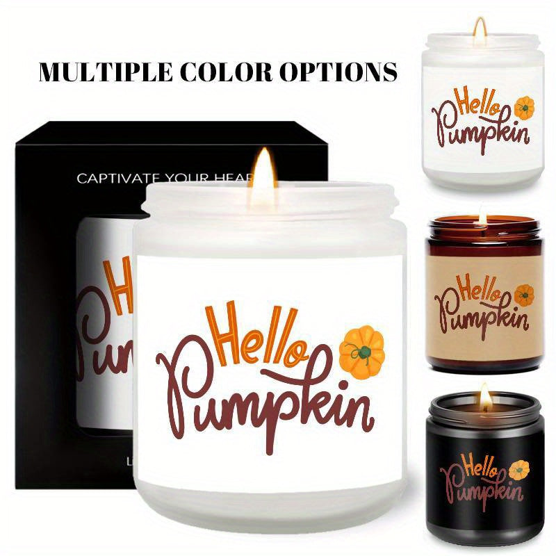 Hello Pumpkin Candle – Cozy Lavender Scent for Fall & Thanksgiving Celebrations