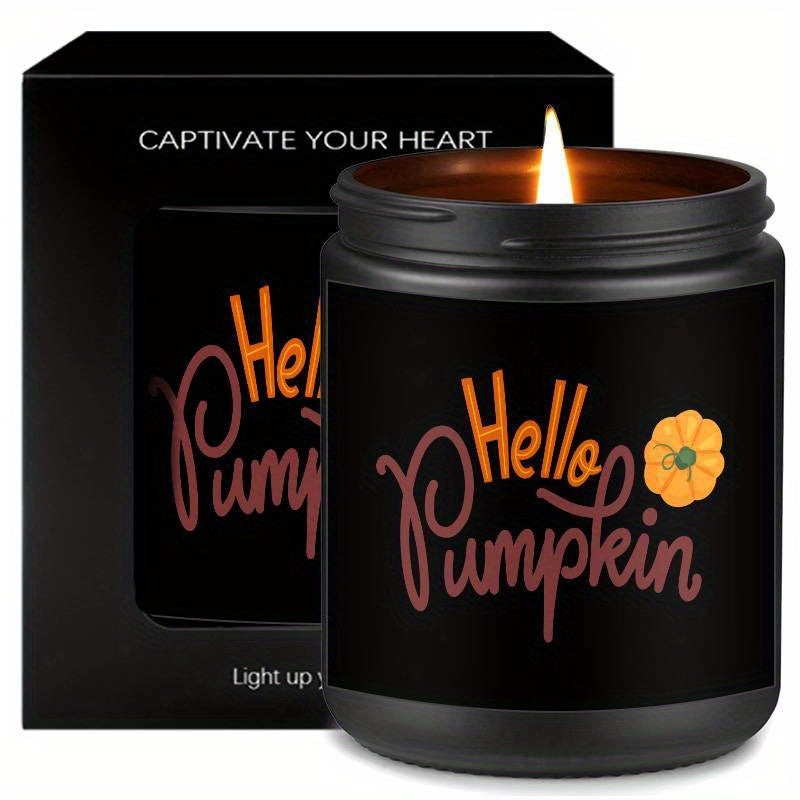 Hello Pumpkin Candle – Cozy Lavender Scent for Fall & Thanksgiving Celebrations