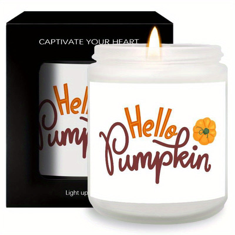 Hello Pumpkin Candle – Cozy Lavender Scent for Fall & Thanksgiving Celebrations