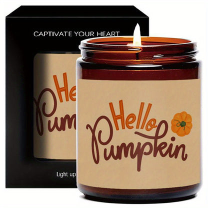 Hello Pumpkin Candle – Cozy Lavender Scent for Fall & Thanksgiving Celebrations