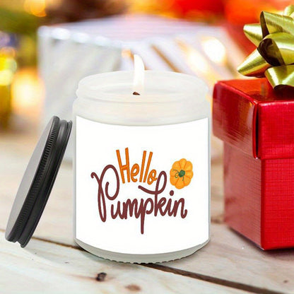 Hello Pumpkin Candle – Cozy Lavender Scent for Fall & Thanksgiving Celebrations