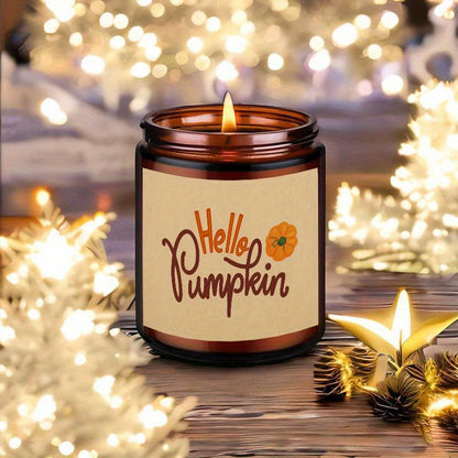 Hello Pumpkin Candle – Cozy Lavender Scent for Fall & Thanksgiving Celebrations