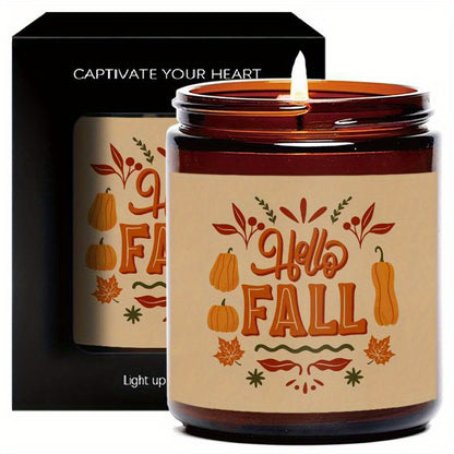 Hello Fall Aromatherapy Candle – Perfect for Thanksgiving & Seasonal Relaxation