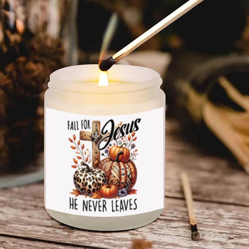 Lavender Scented Candle – Fall Themed Orange Pumpkin