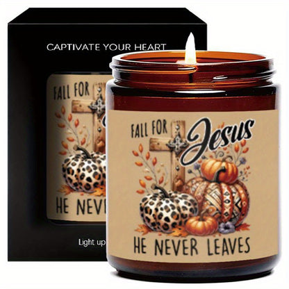 Lavender Scented Candle – Fall Themed Orange Pumpkin