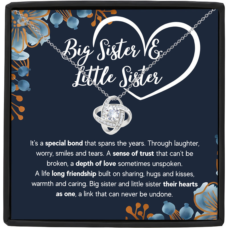 Love Knot Necklace in Gift Box - A Timeless Symbol of Sisterly Bond, Perfect for Birthdays & Special Occasions