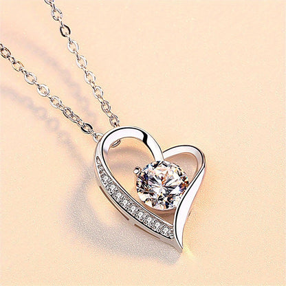 Heart-Shaped Necklace with Gift Box – Husband's Forever Love Jewelry Gift for Wife | Ideal for Anniversary, Birthday, or Valentine's Day