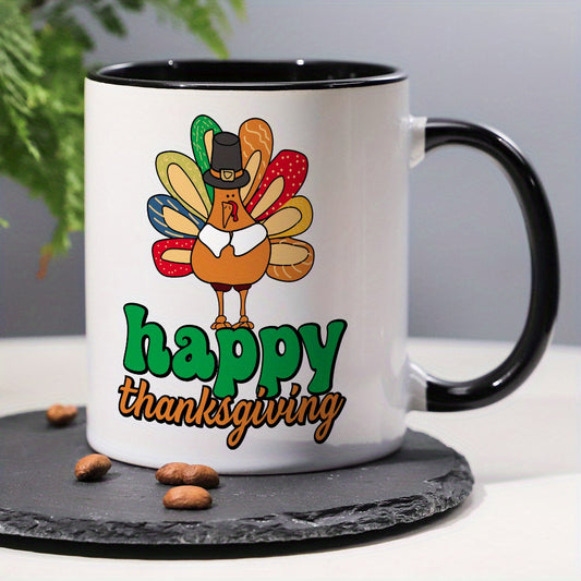 Happy Thanksgiving 11oz Funny Coffee Mug – Double-Sided Novelty Ceramic Mug