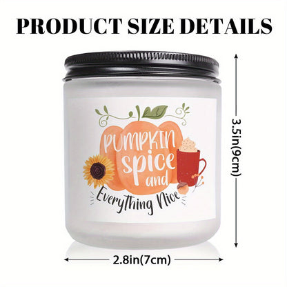 Hello Pumpkin Scented Candle – Fall Themed Orange Terracotta