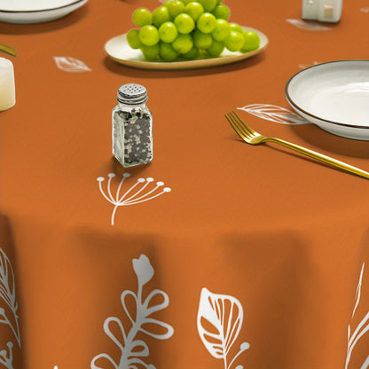 Fall Tablecloth & Napkin Set with Wild Flower Design – 60x60 to 70x70 Inch Options