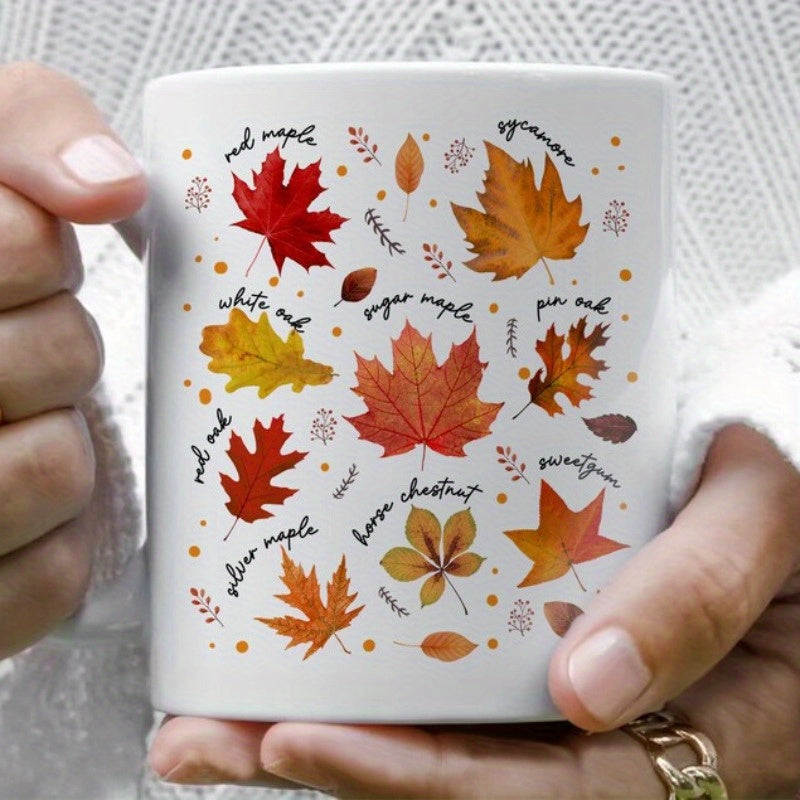 Autumn Leaves Mug – Fall Décor Coffee Mug, Perfect for Halloween and Thanksgiving