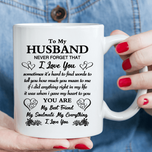 New 3A Grade Funny White Ceramic Mug for Husband – 11oz Coffee Mug | Perfect Birthday, Holiday, Christmas, & New Year Gift