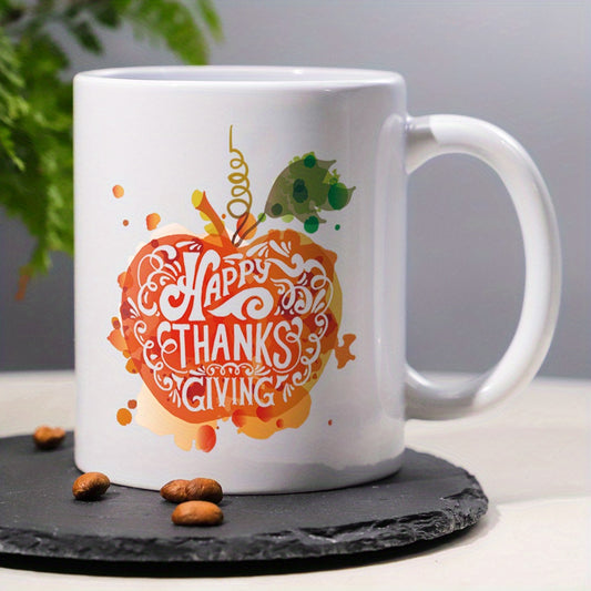 Happy Thanksgiving Ceramic Coffee & Tea Mug – Funny Thanksgiving Day Pattern