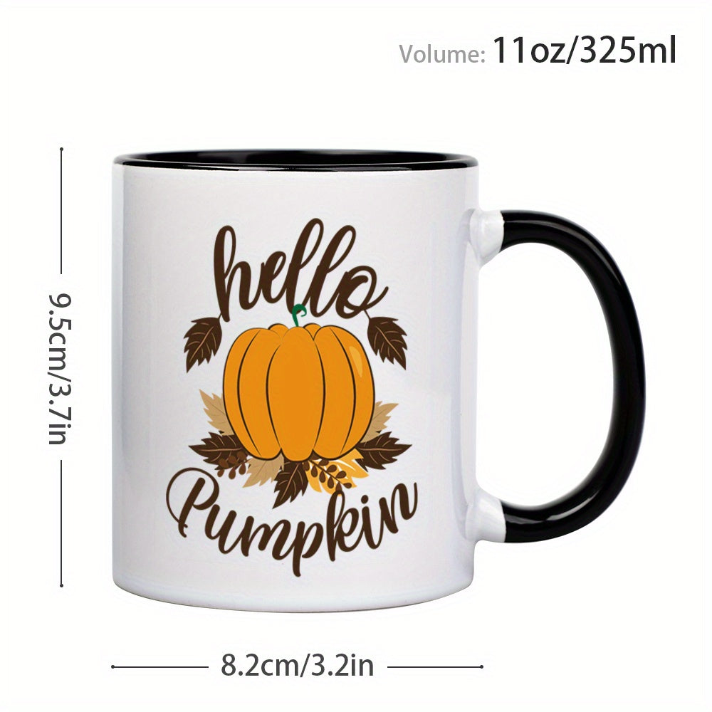 Funny Pumpkin Pattern Design Ceramic Coffee & Tea Mug – 11 oz